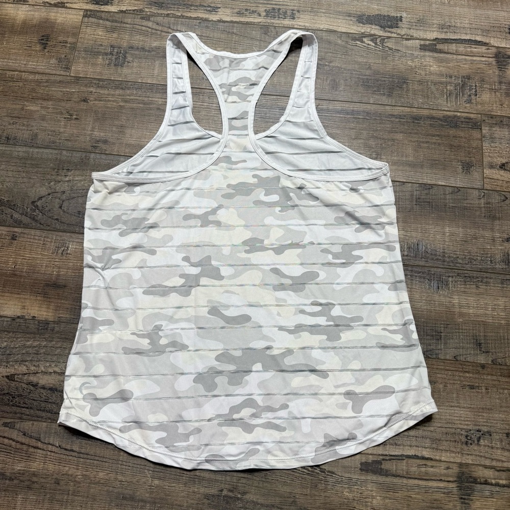 ZYIA White and Gray Camo Tank Top Women's Size Medium